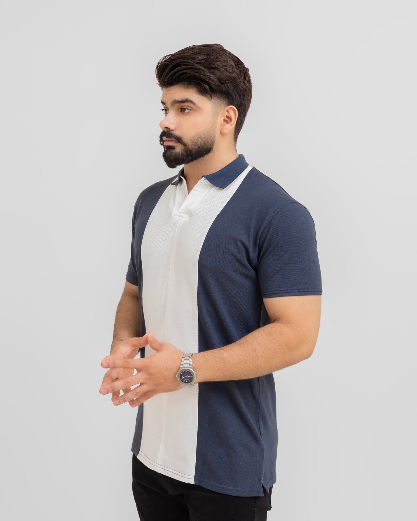 CLASSIC GREY PIQUE POLO
