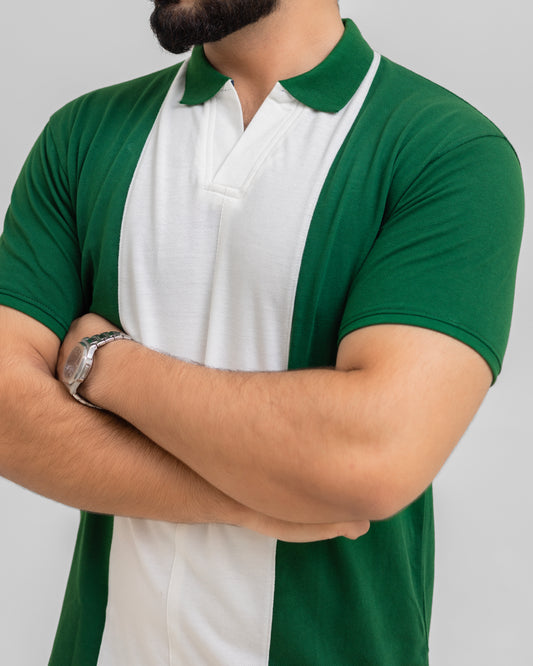 EXCLUSIVE GREEN PIQUE POLO