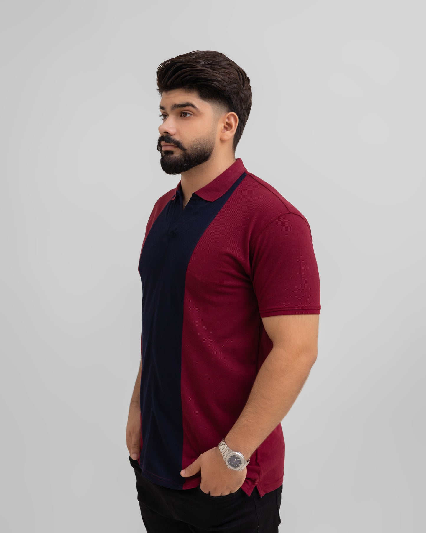EXCLUSIVE MAROON PIQUE POLO