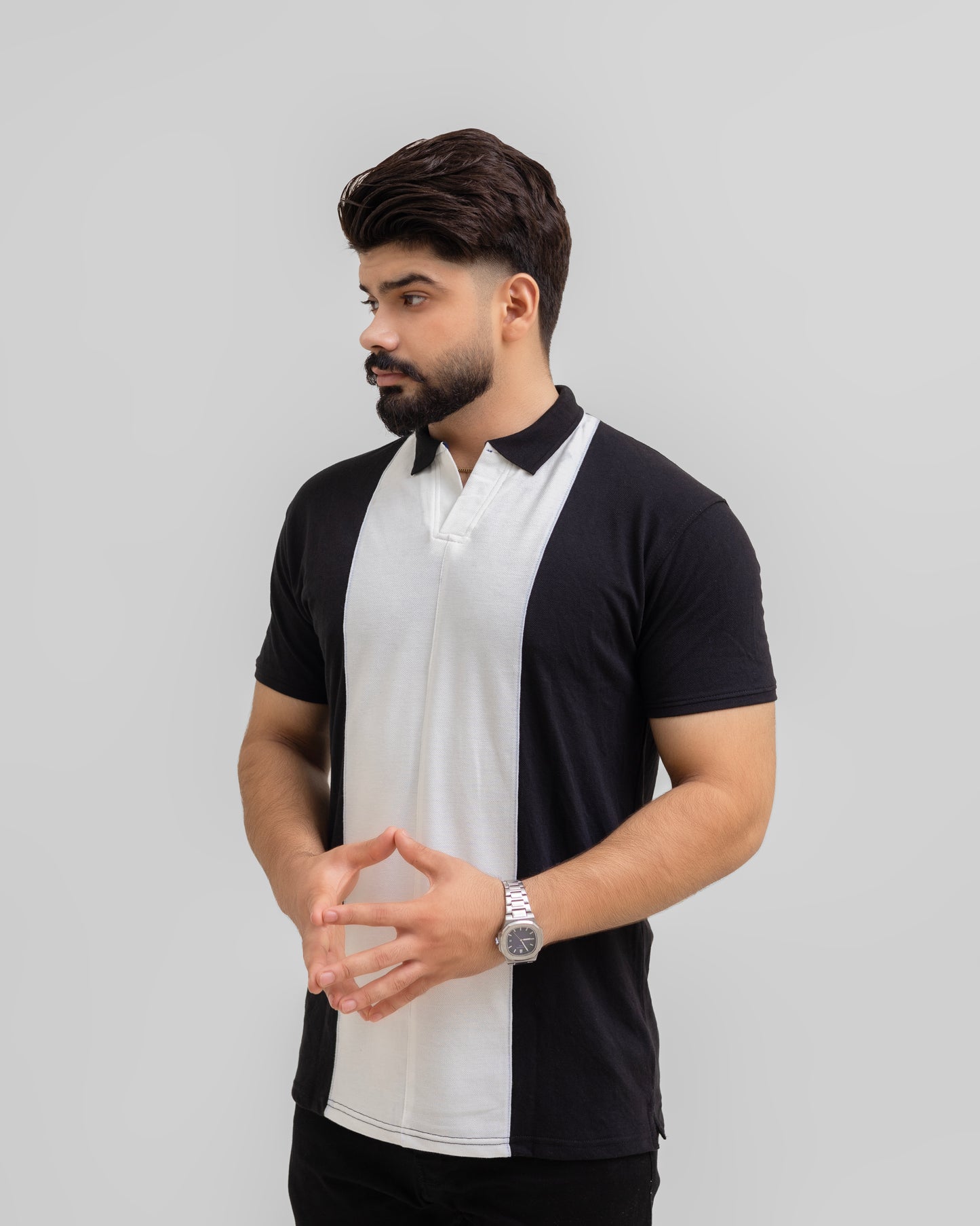 EXCLUSIVE BLACK PIQUE POLO