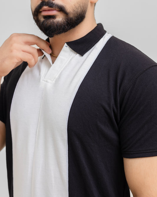 EXCLUSIVE BLACK PIQUE POLO