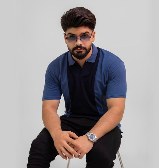 CLASSIC BLUE PIQUE POLO