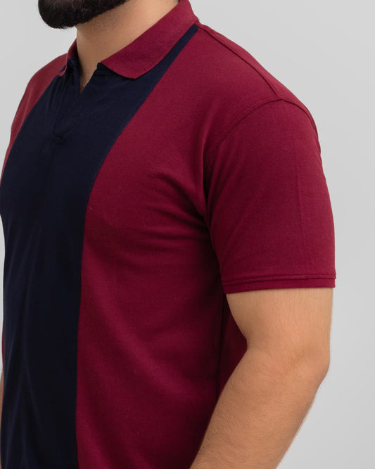 EXCLUSIVE MAROON PIQUE POLO