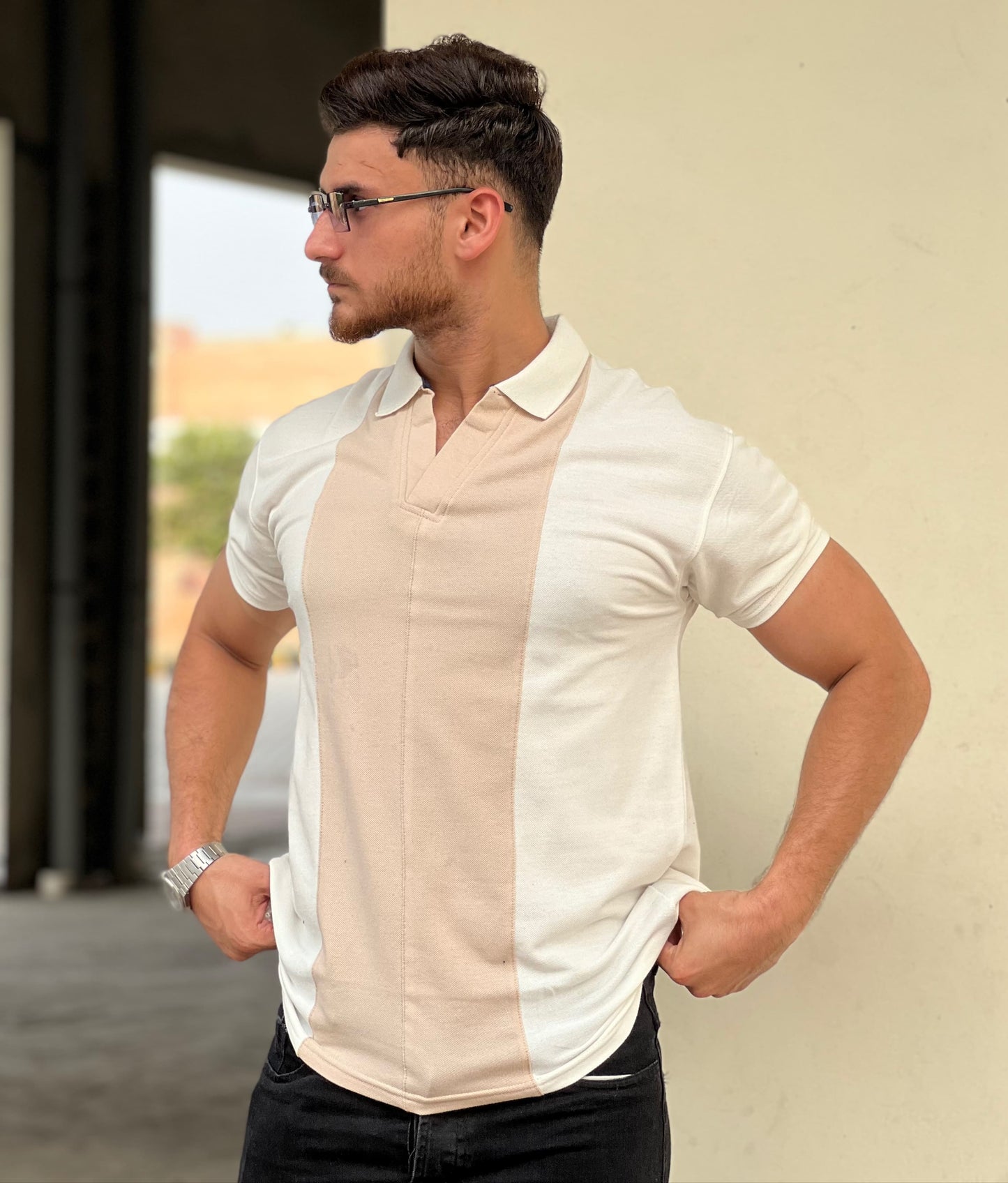 EXCLUSIVE WHITE  PIQUE POLO