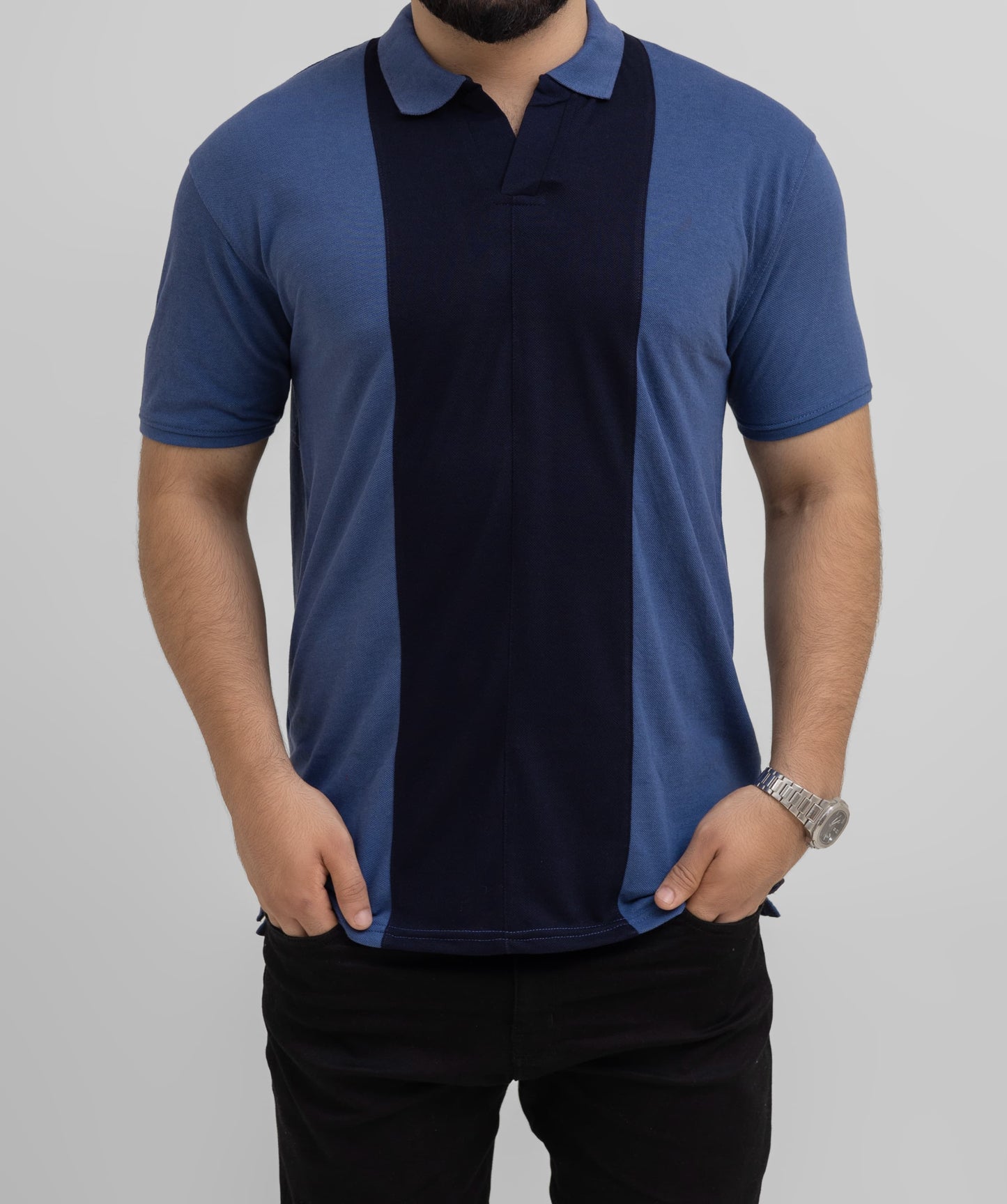 CLASSIC BLUE PIQUE POLO
