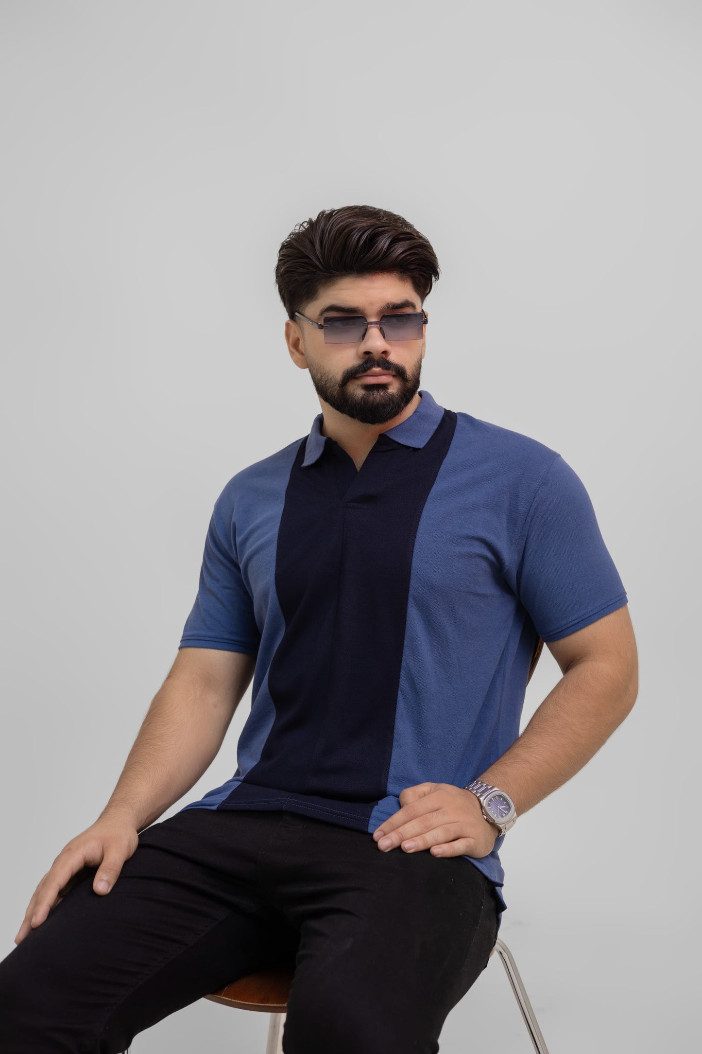 CLASSIC BLUE PIQUE POLO