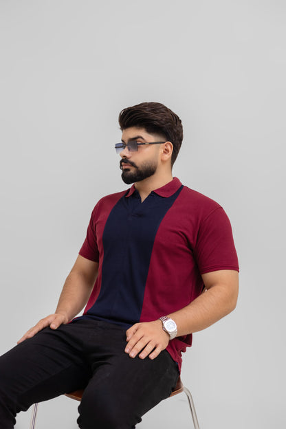 EXCLUSIVE MAROON PIQUE POLO
