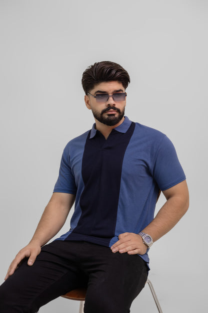 CLASSIC BLUE PIQUE POLO